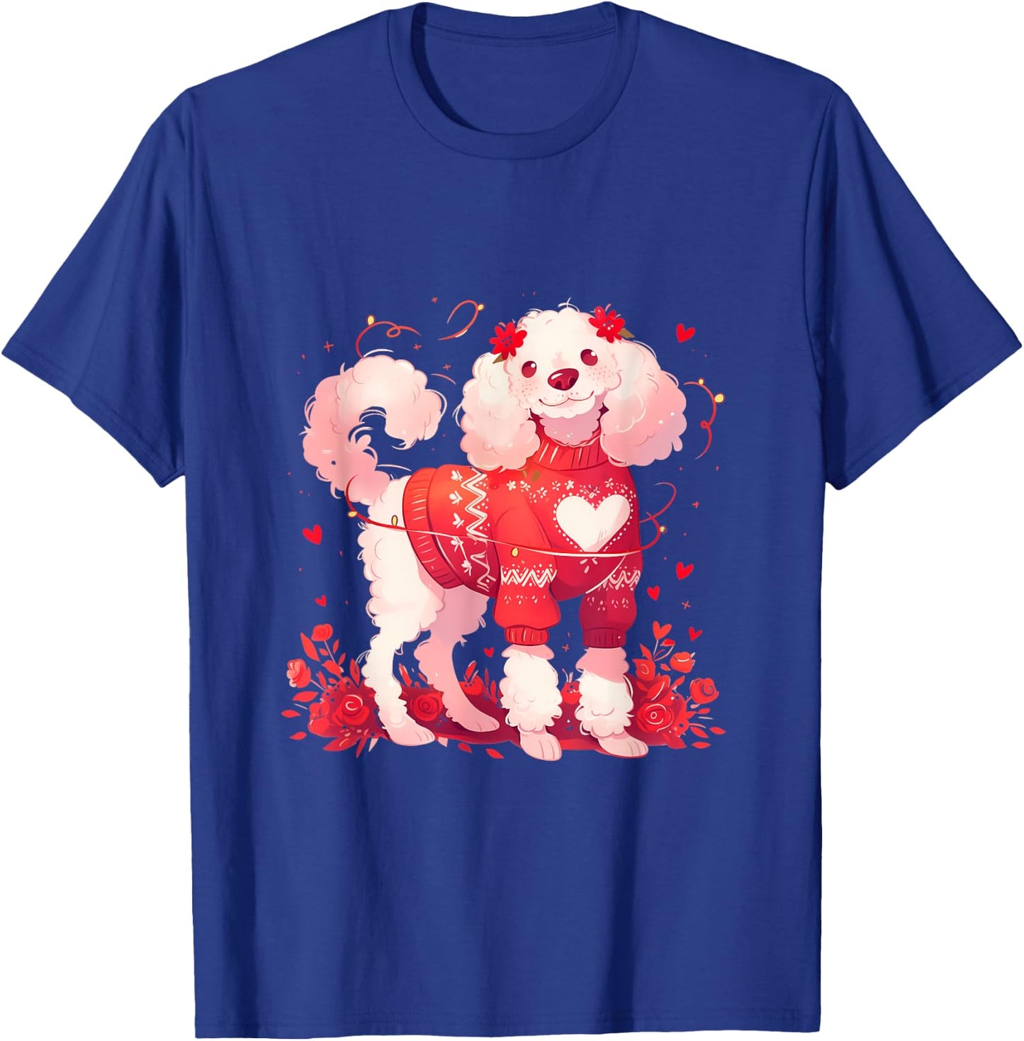 Valentine's Day Poodle Lover Shirt My dog is My Valentine Men Women Kids T-Shirt - T-Shirt | Royal
