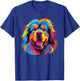 Retro Tibetan Mastiff Dog -Adult Tibetan Mastiff Dog Multicolor Watercolor Short Sleeve Small T-Shirt - T-Shirt | Royal