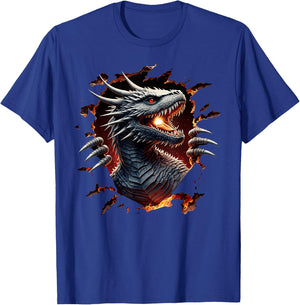 Fierce Black Dragon Strike T-Shirt - T-Shirt | Royal
