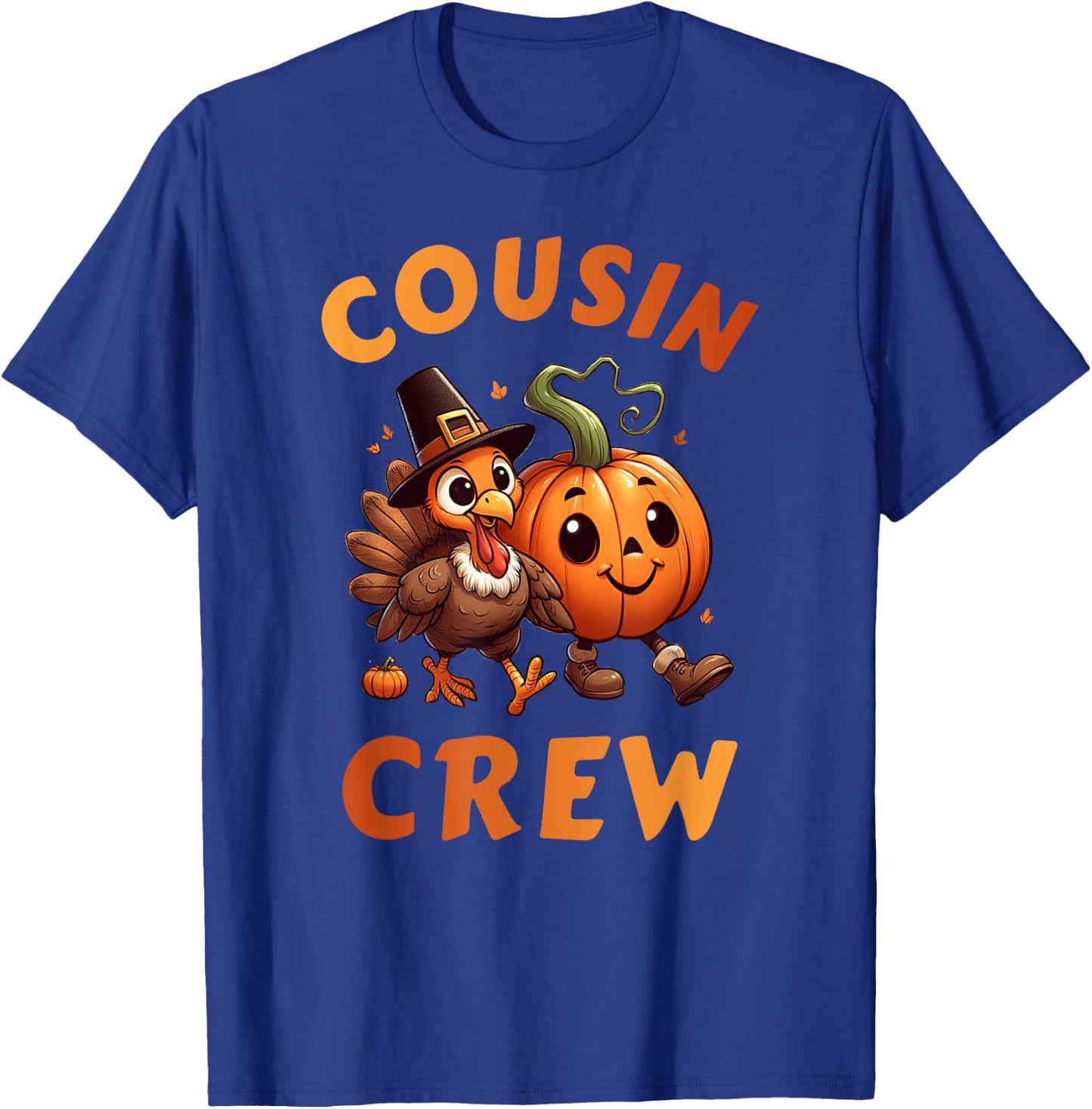Cousin Crew Thanksgiving Family Matching Turkey Day Fall T-Shirt - T-Shirt | Royal