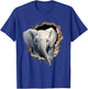 Elefanten-Wandmotiv Kunstwerk Tierwelt afrikanische Tierliebhaber T-Shirt - T-Shirt | Royal