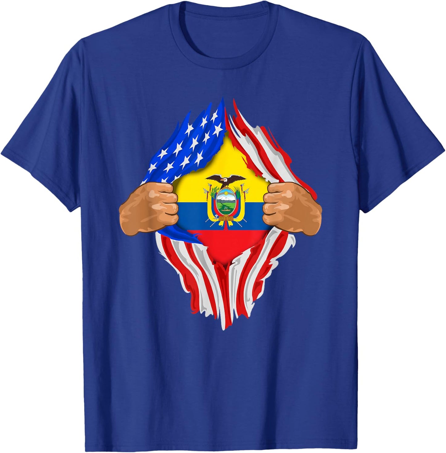 Ecuadorian Blood Inside Me | Ecuador Flag Gift T-Shirt - T-Shirt | Royal
