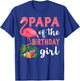 Papa Of The Birthday Girl Flamingo Family Birthday Party T-Shirt - T-Shirt | Royal