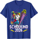 Einschulung Schulkind 2026 Einhorn Schultüte Lila Mädchen T-Shirt - T-Shirt | Royal