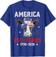 America 250 Years 4th of July 1776-2026 Cow Sunglasses Moo T-Shirt - T-Shirt | Royal