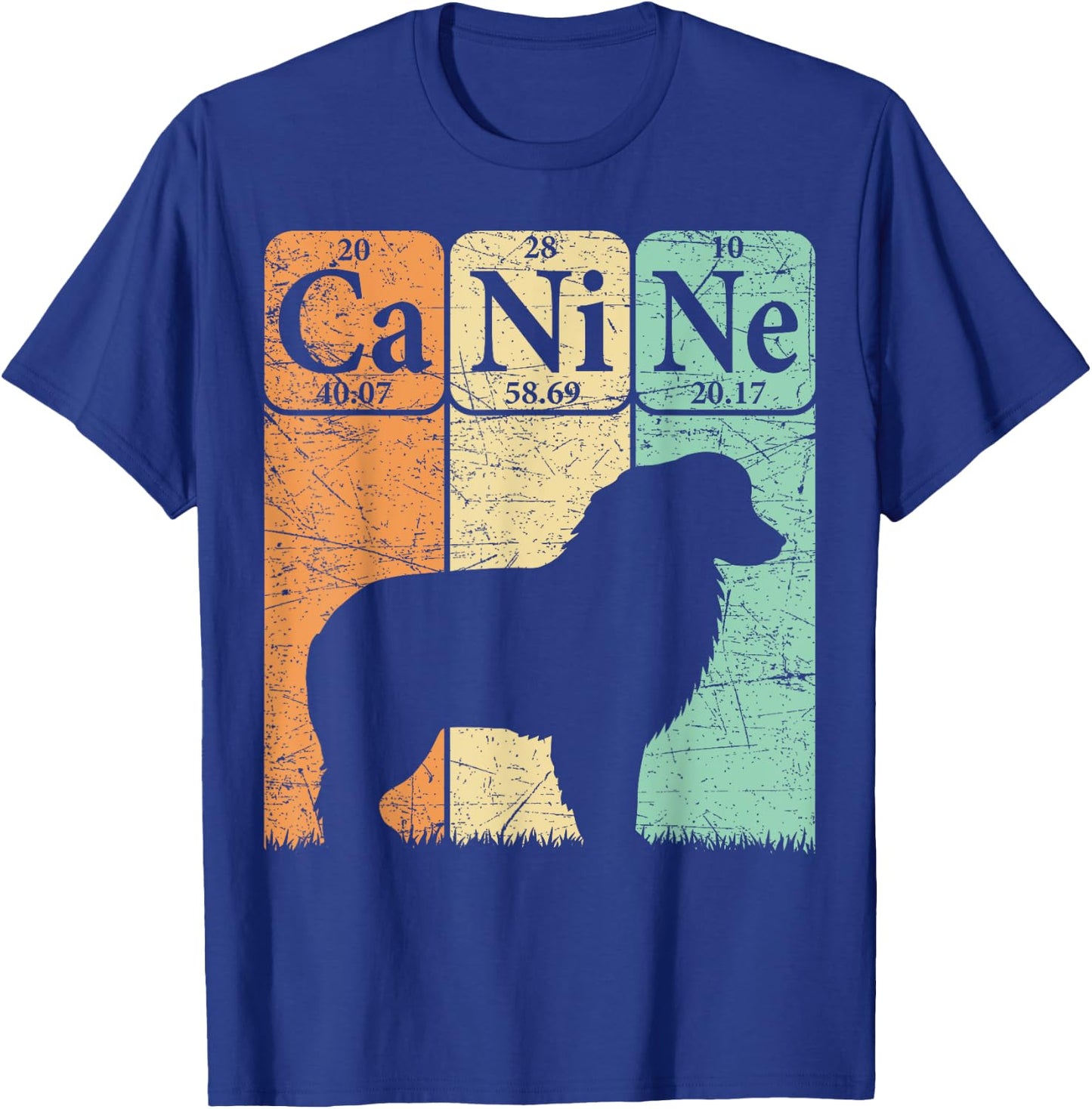 Australian Shepherd Periodic Table Elements Aussie Dog Lover T-Shirt - T-Shirt | Royal