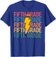 Fifth Grade Lightning Bolt Pencil Retro Teacher Boys Girls T-Shirt - T-Shirt | Royal