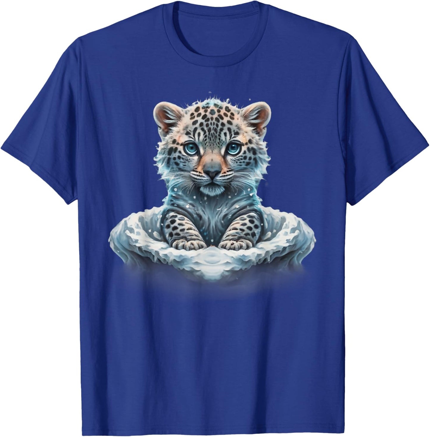 Snow Leopard Lover Cute Animal Boys Girls Women Men T-Shirt - T-Shirt | Royal