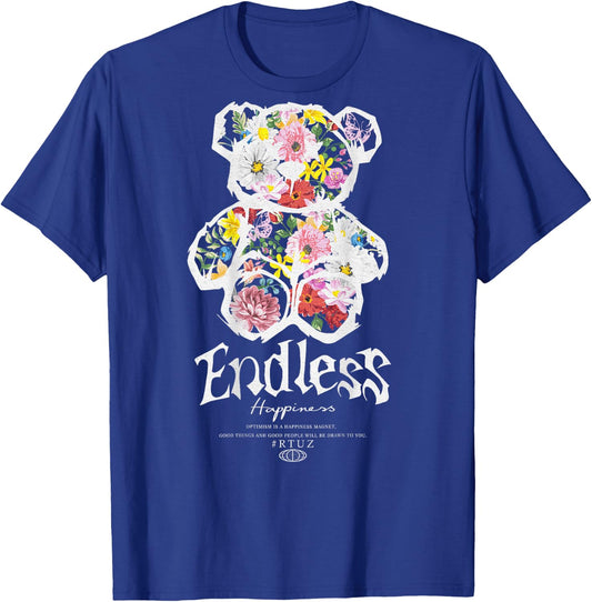 Hip Hop Vintage Edgy Urban Y2K Backprint Streetwear Teddy T-Shirt - T-Shirt | Royal