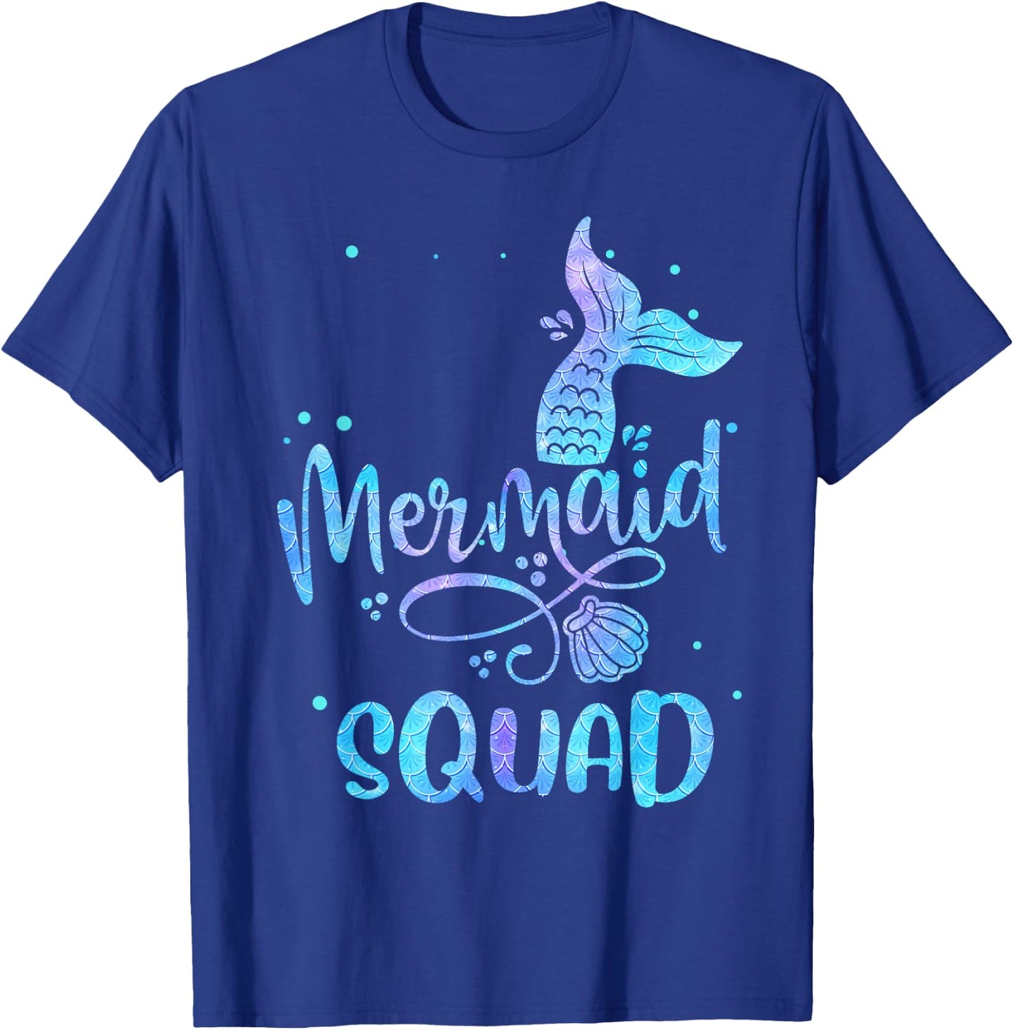 Mermaid Squad Cute Girls Birthday Squad Mermaid Tail Party T-Shirt - T-Shirt | Royal