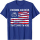 4th of July Freedom And Beer Gun Rights Merica American Flag T-Shirt - T-Shirt | Royal