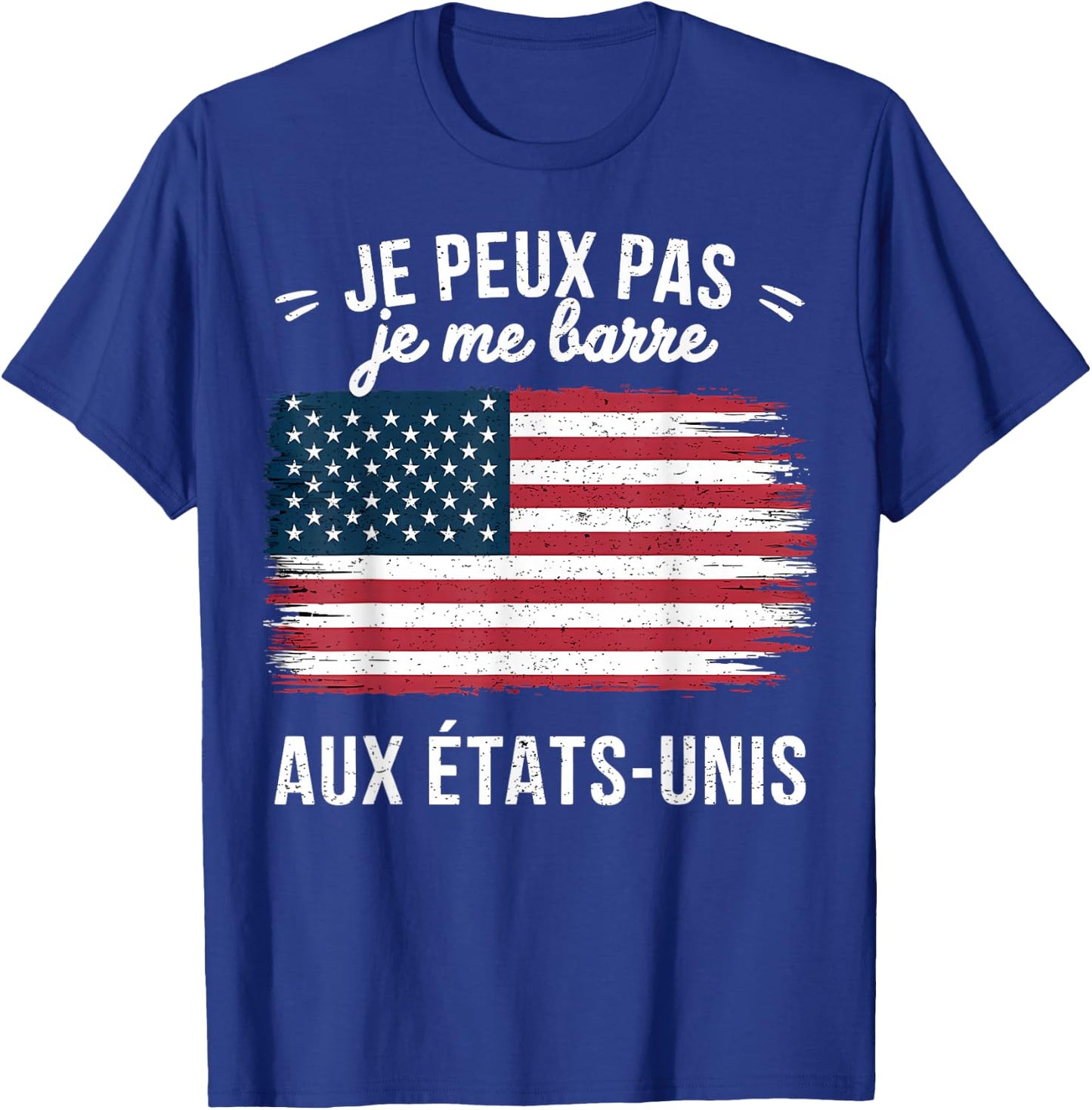 I Can't I Bar USA USA Flag America , Black, S T-Shirt - T-Shirt | Royal