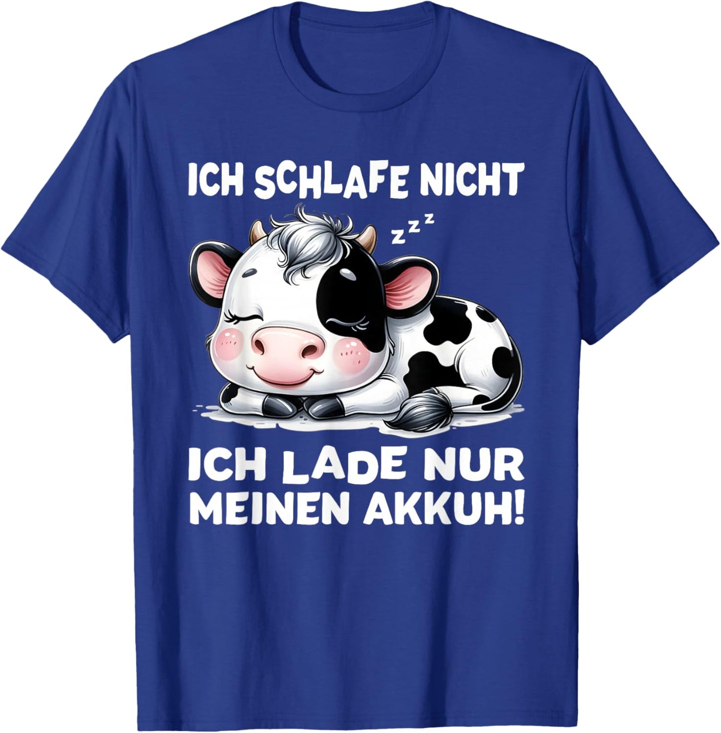 Cow Gifts Women Men Work Colleagues Tired Cow , black T-Shirt - T-Shirt | Royal