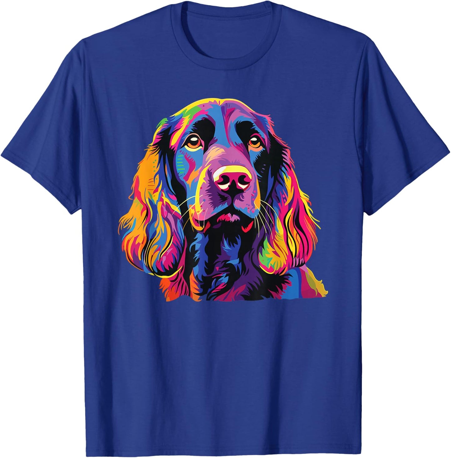 Watercolor Colorful Field Spaniel Dog T-Shirt - T-Shirt | Royal
