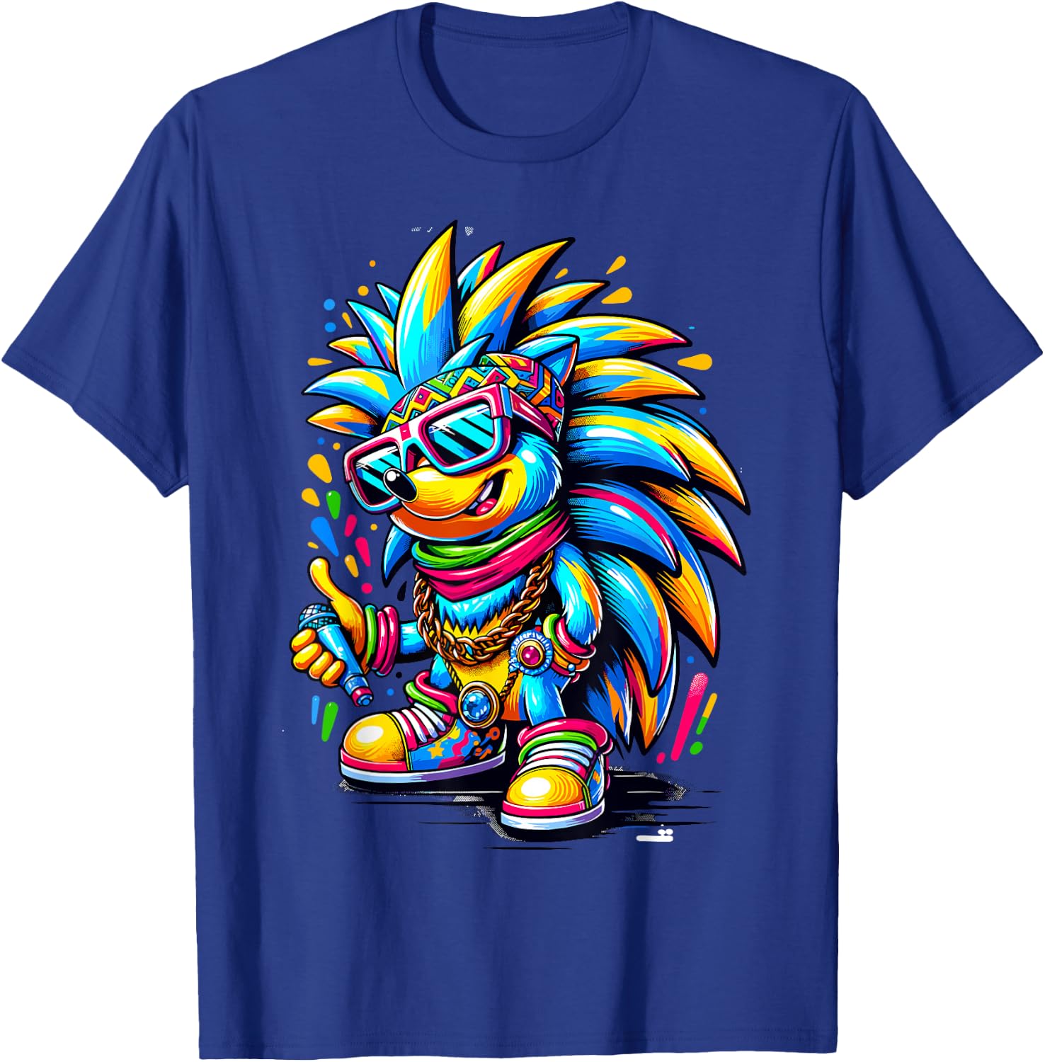 Urban Graffiti Hedgehog Lover Shirt Street Art Hedgehog T-Shirt - T-Shirt | Royal
