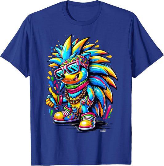 Urban Graffiti Hedgehog Lover Shirt Street Art Hedgehog T-Shirt - T-Shirt | Royal