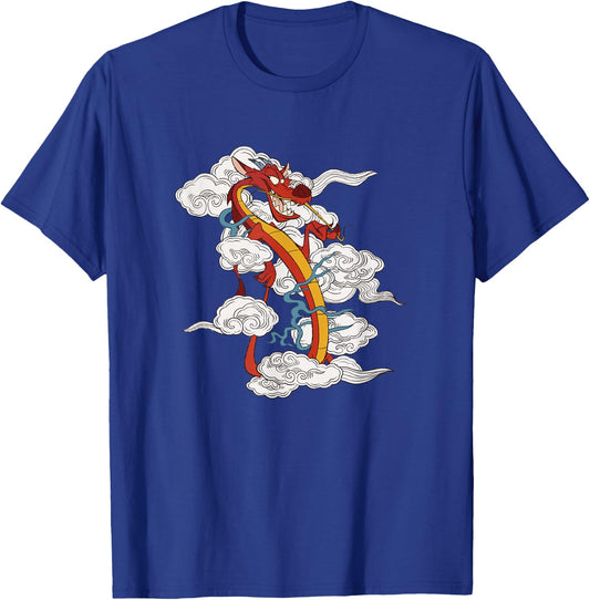 Disney Mulan Chinese New Years Sassy Mushu Clouds Portrait T-Shirt - T-Shirt | Royal