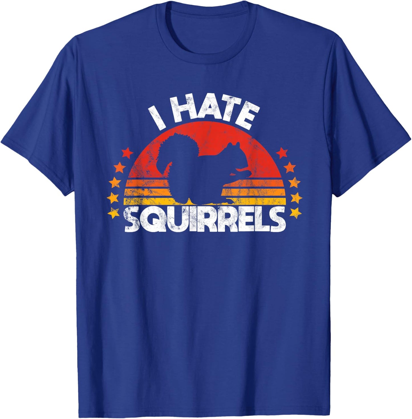 Squirrel hunting i hate squirrel hunter retro design T-Shirt - T-Shirt | Royal
