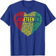 Juneteenth Heart Black Pride Freedom Day 1865 June 19th T-Shirt - T-Shirt | Royal