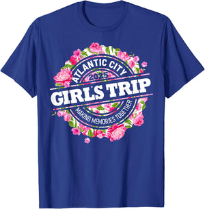 Girls Trip Atlantic City 2025 Shirts Weekend Birthday Squad T-Shirt - T-Shirt | Royal