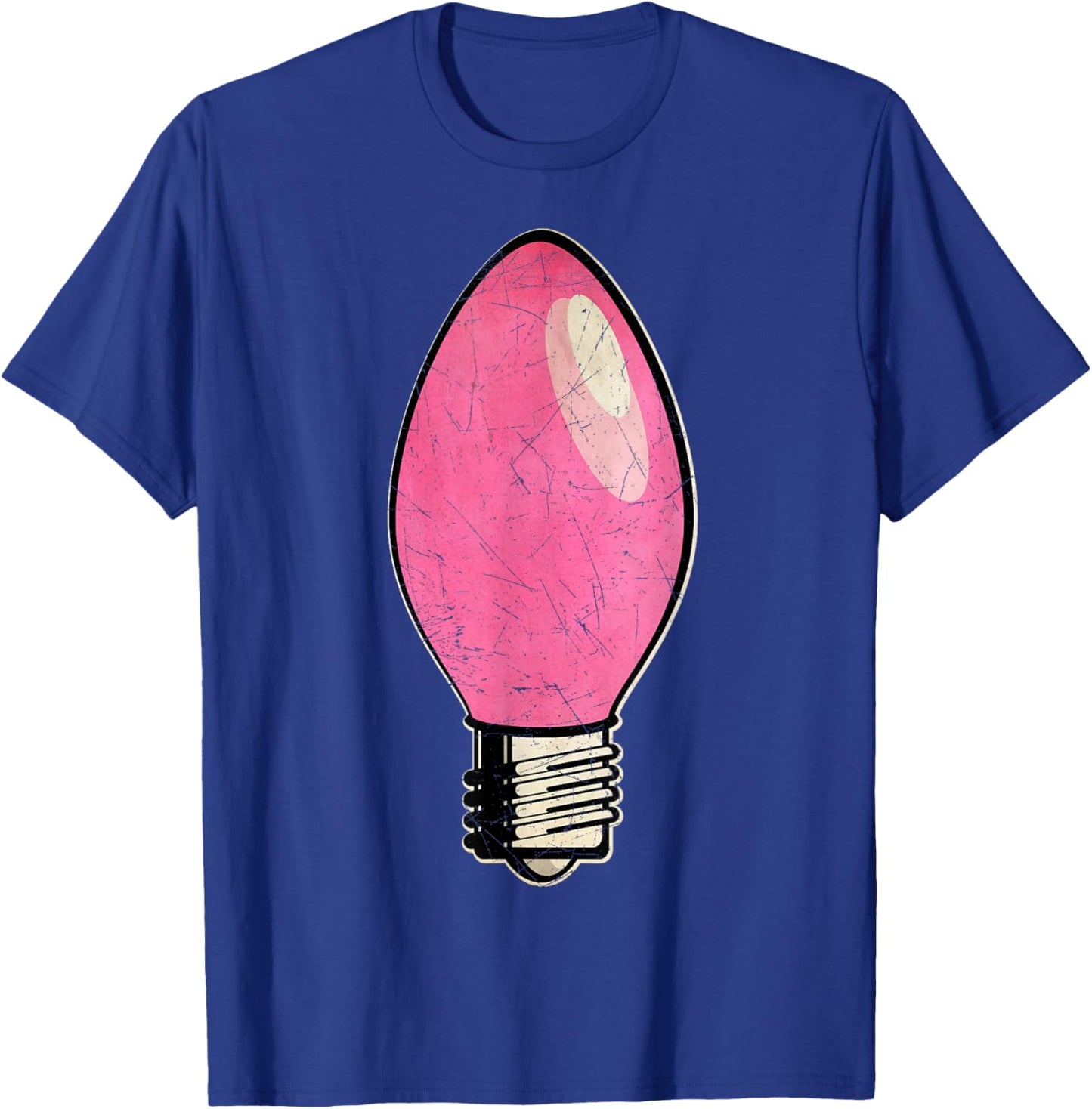 Vintage Pink Christmas Tree Light Bulb T-Shirt - T-Shirt | Royal