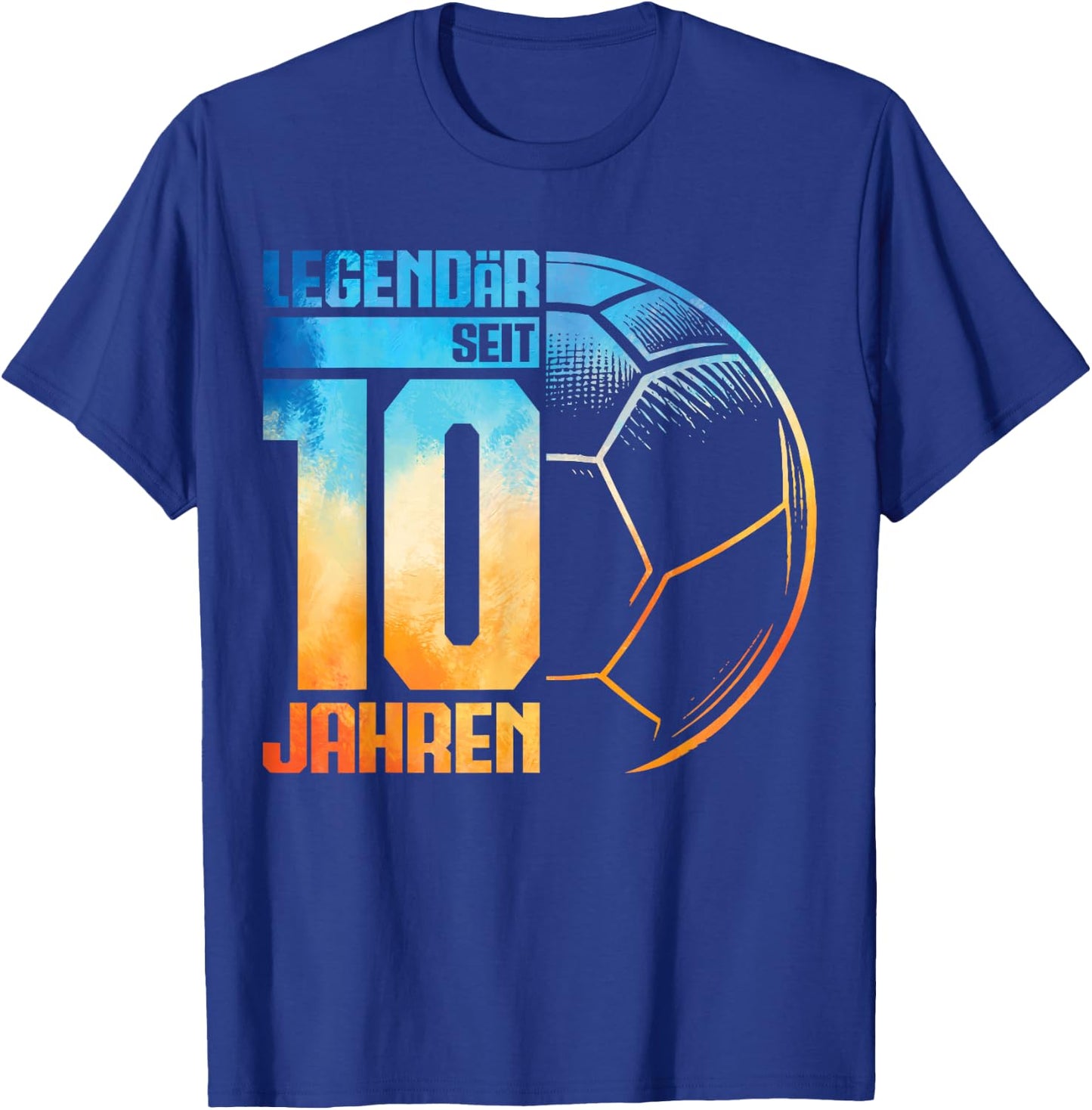 10th Birthday Retro Handball Player 10 Years Boy Kids , black T-Shirt - T-Shirt | Royal