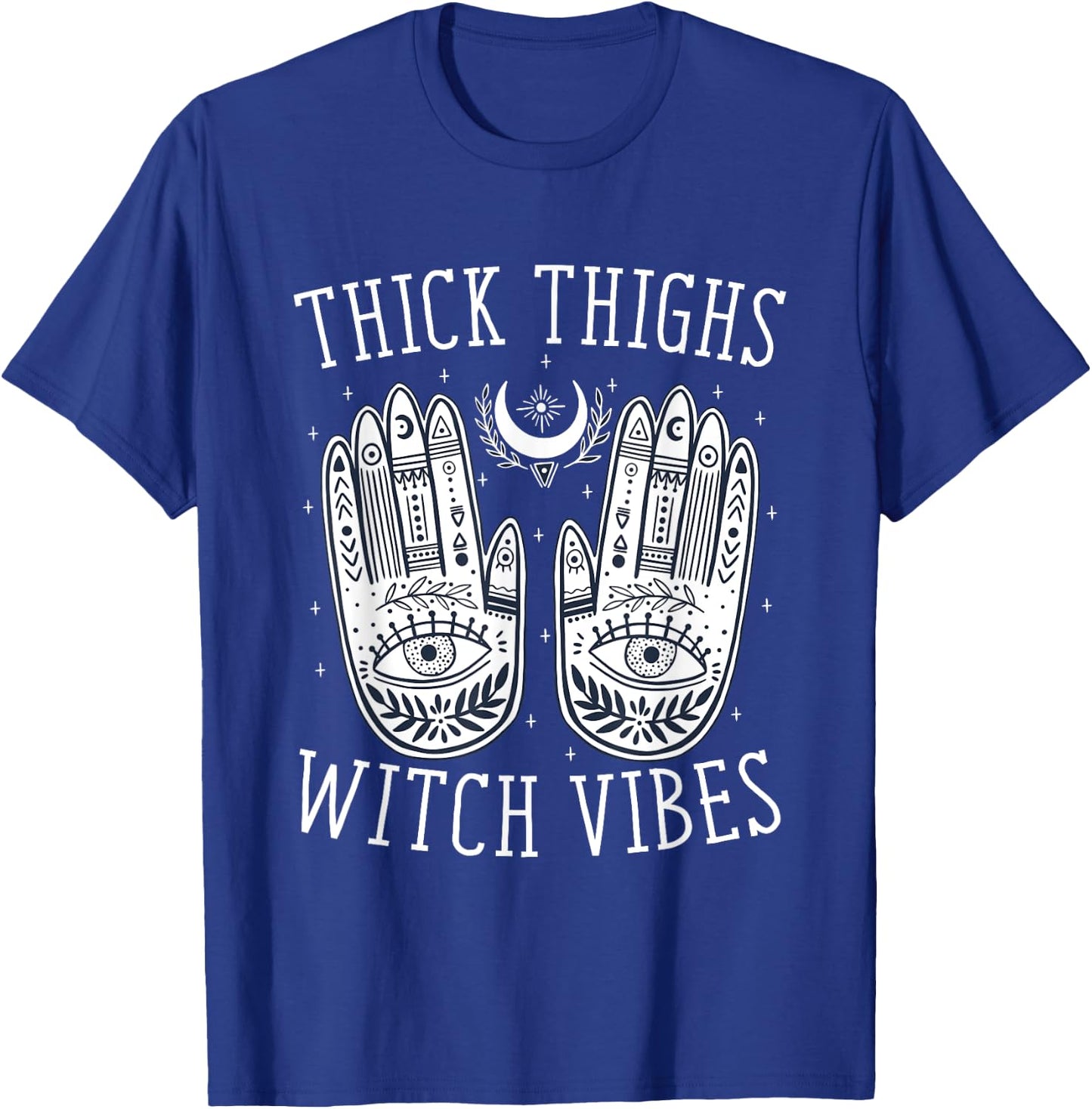 Thick Thighs Witch Vibes Halloween T-Shirt - T-Shirt | Royal