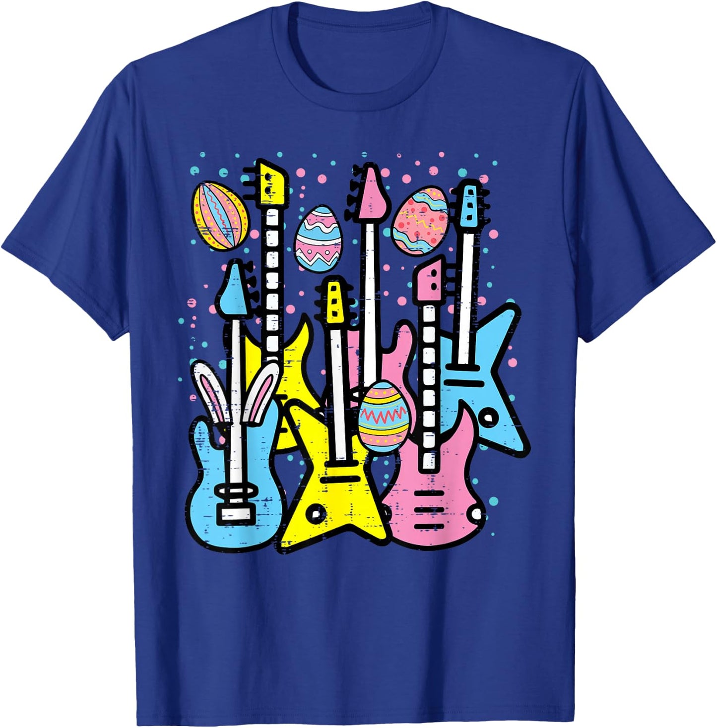 Easter Rocker Guitars Rock Music Men Boys Kids Teens Youth T-Shirt - T-Shirt | Royal