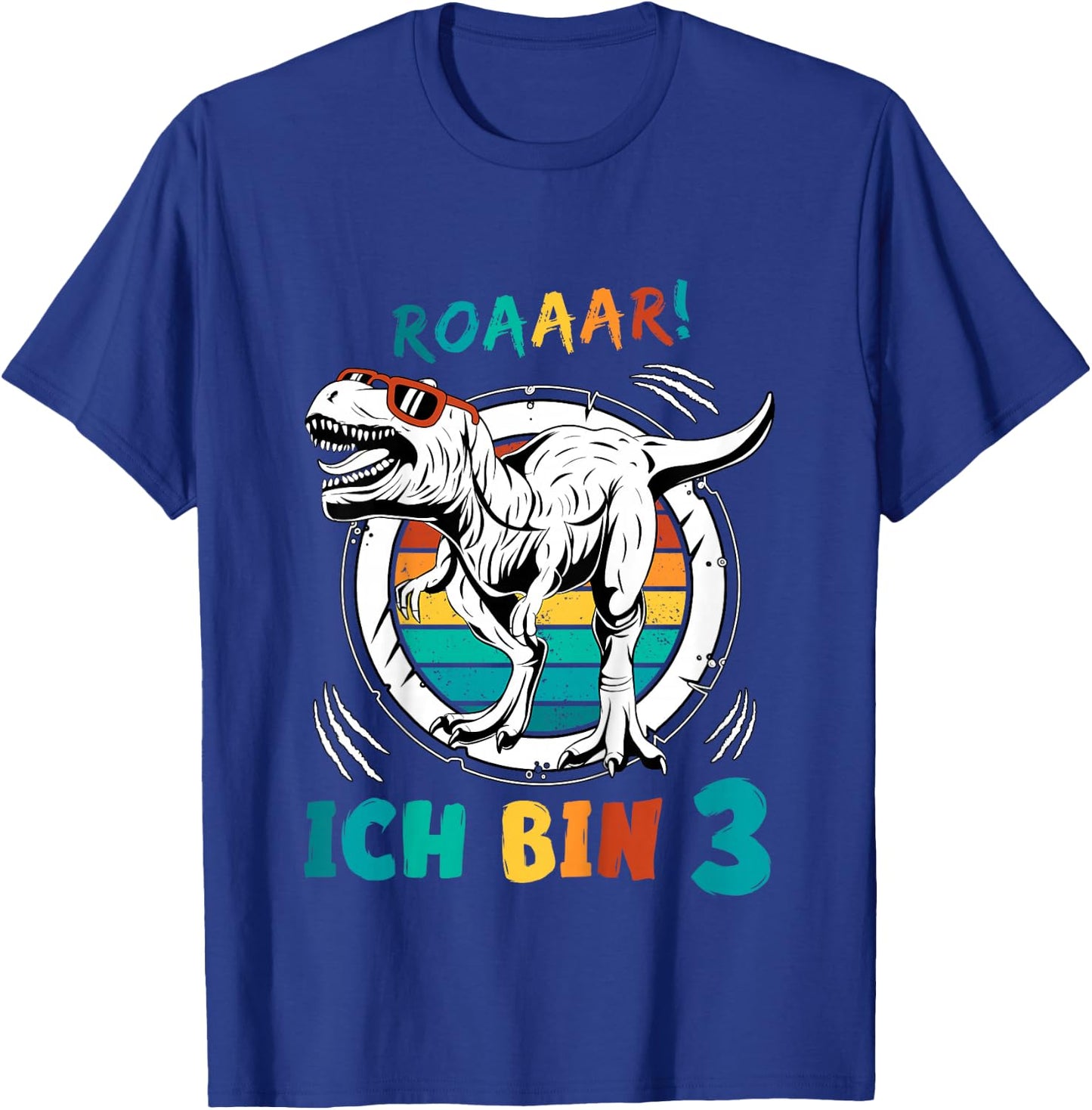 3 Geburtstag Junge Mädchen Dinosaurier 3 Jahre Alt Dino T-Shirt - T-Shirt | Royal