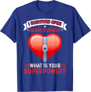 Heart Surgery I Survived Open Heart Surgery Patients T-Shirt - T-Shirt | Royal