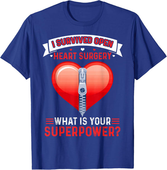Heart Surgery I Survived Open Heart Surgery Patients T-Shirt - T-Shirt | Royal
