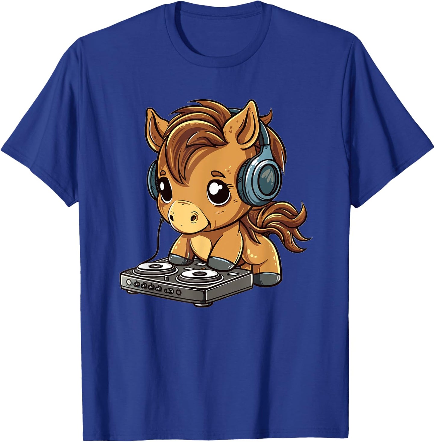 Cute Horse DJ T-Shirt - T-Shirt | Royal