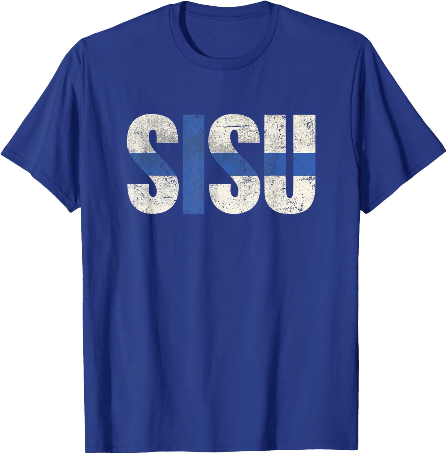 Sisu Finnish flag vintage distressed T Shirt Finland Suomi T-Shirt - T-Shirt | Royal