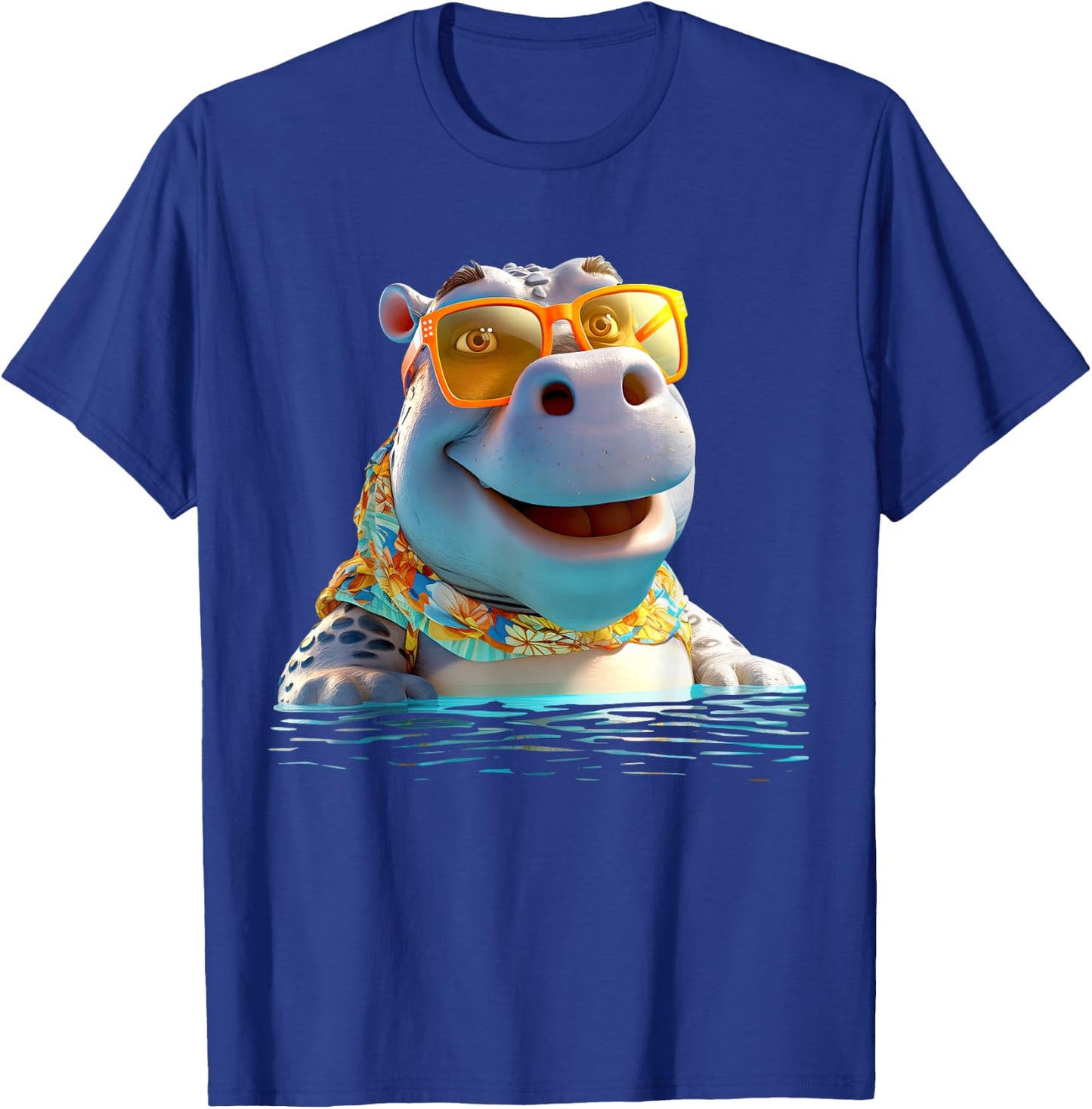 Nilpferd mit Sonnenbrille Hippo Flusspferd Süße Nilpferde T-Shirt - T-Shirt | Royal