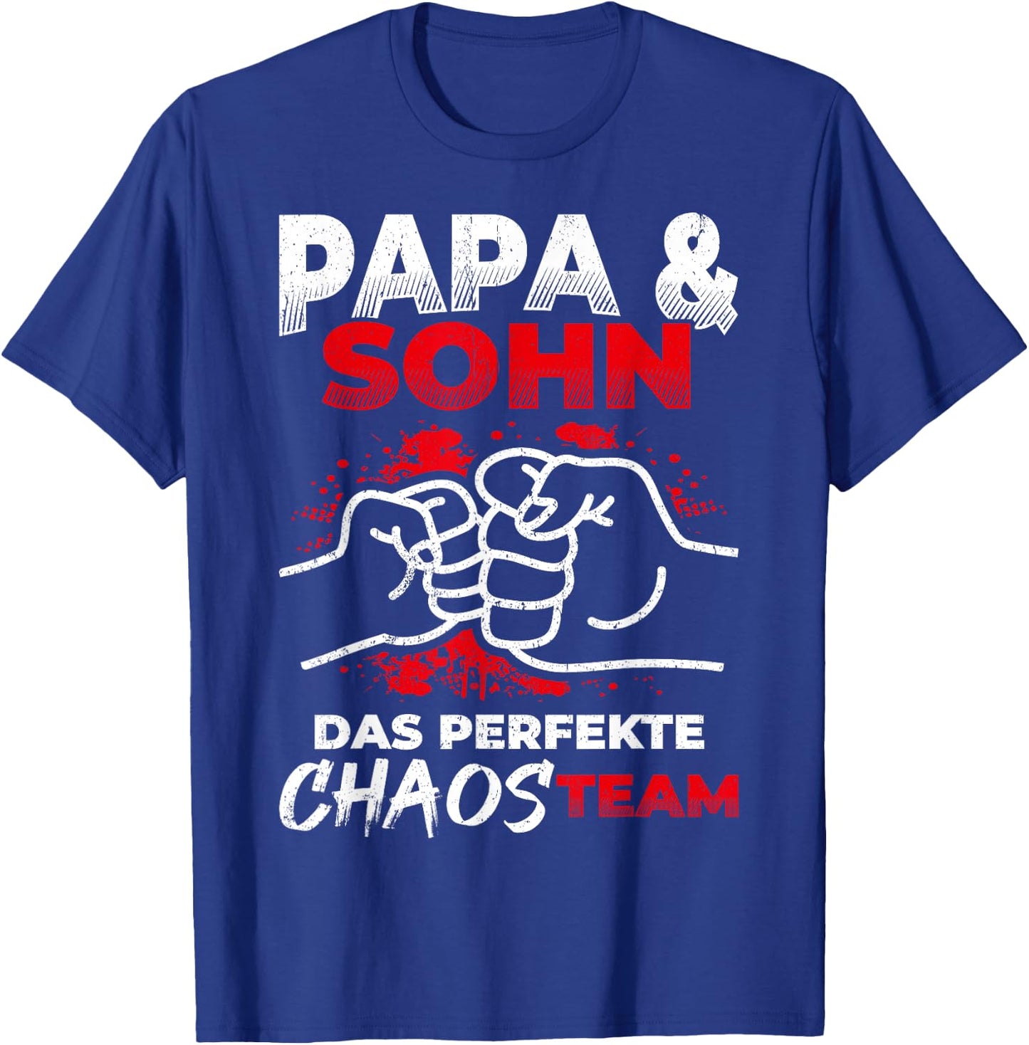 with German Text "Papa & Sohn Das Perfekte Chaos Team" [German Language], black T-Shirt - T-Shirt | Royal