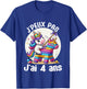 Child Je Peux Pas J'ai 4 Years Birthday Unicorn Girl Pinata T-Shirt - T-Shirt | Royal