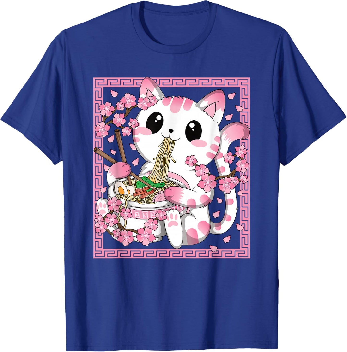 Japanische Anime Katze Ramen Nudeln Manga Kawaii Mädchen T-Shirt - T-Shirt | Royal
