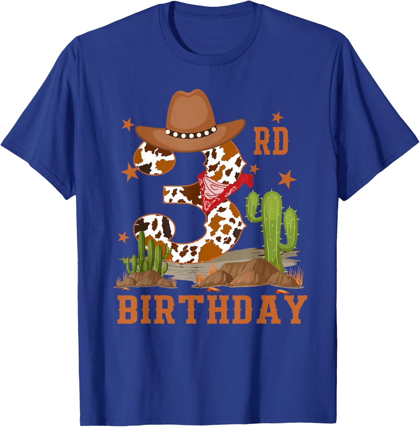 It's My 3rd Birthday Cowboy Western 3 Year Old Boy Bday T-Shirt - T-Shirt | Royal