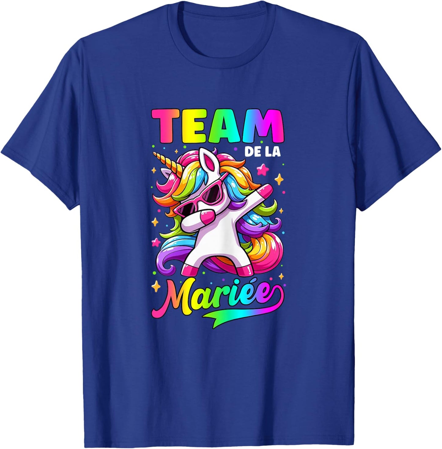 Funny Team Bride Evjf Femme Future Mariée Licorne , Black, Female X-Small T-Shirt - T-Shirt | Royal