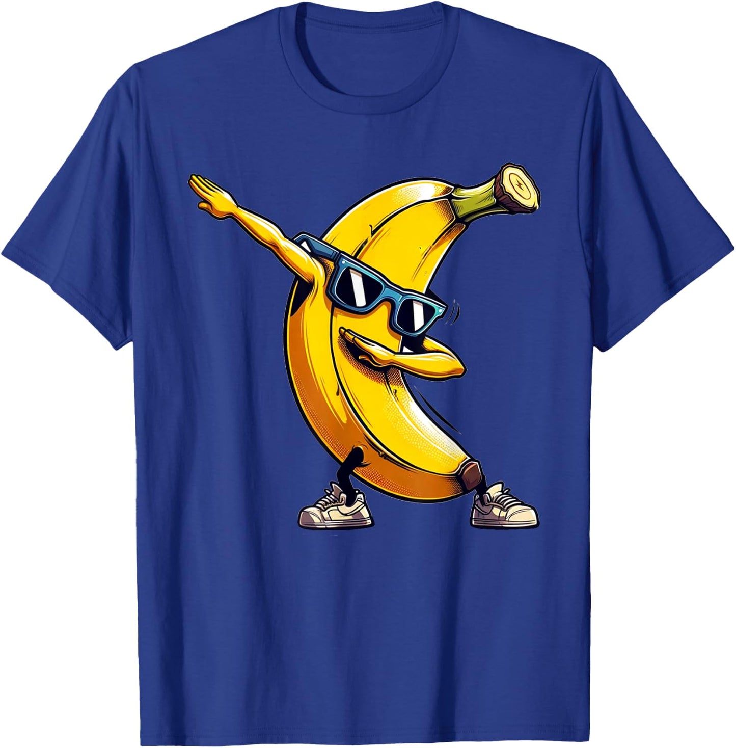 Dabbing Yellow Banana Funny Yellow Banana with Banana Motif , black T-Shirt - T-Shirt | Royal