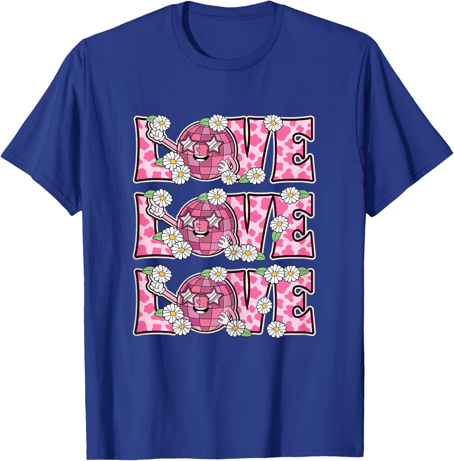 Love Disco Outfit Women Teen Girl 70s Costume Cute 70s Disco T-Shirt - T-Shirt | Royal