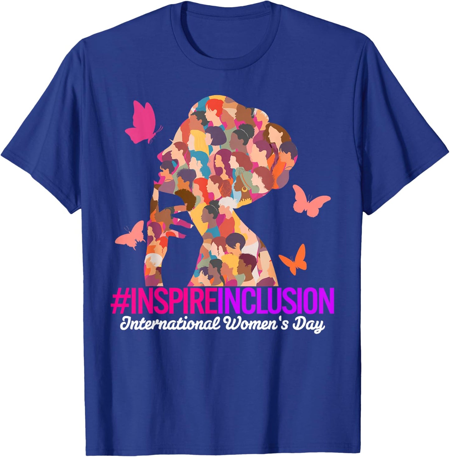 Inspire Inclusion International Women's Day 2025 Girl Women T-Shirt - T-Shirt | Royal