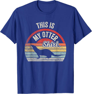 Vintage Cute Otter Shirt This Is My Otter Shirt Sea Otter T-Shirt - T-Shirt | Royal