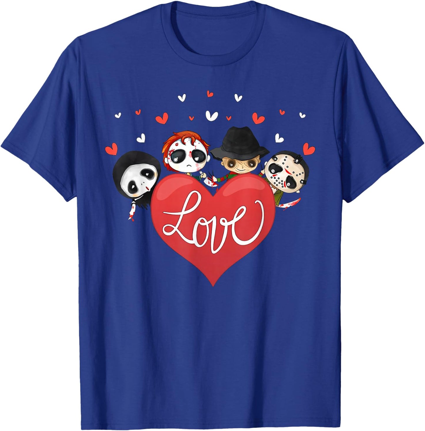 Love Candy Heart Cute Killer Horror Movie Anti Valentine Day T-Shirt - T-Shirt | Royal