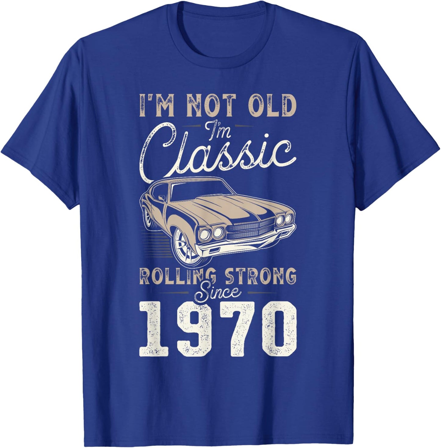 Oldtimer Jahrgang 1970 56. Geburtstag T-Shirt - T-Shirt | Royal