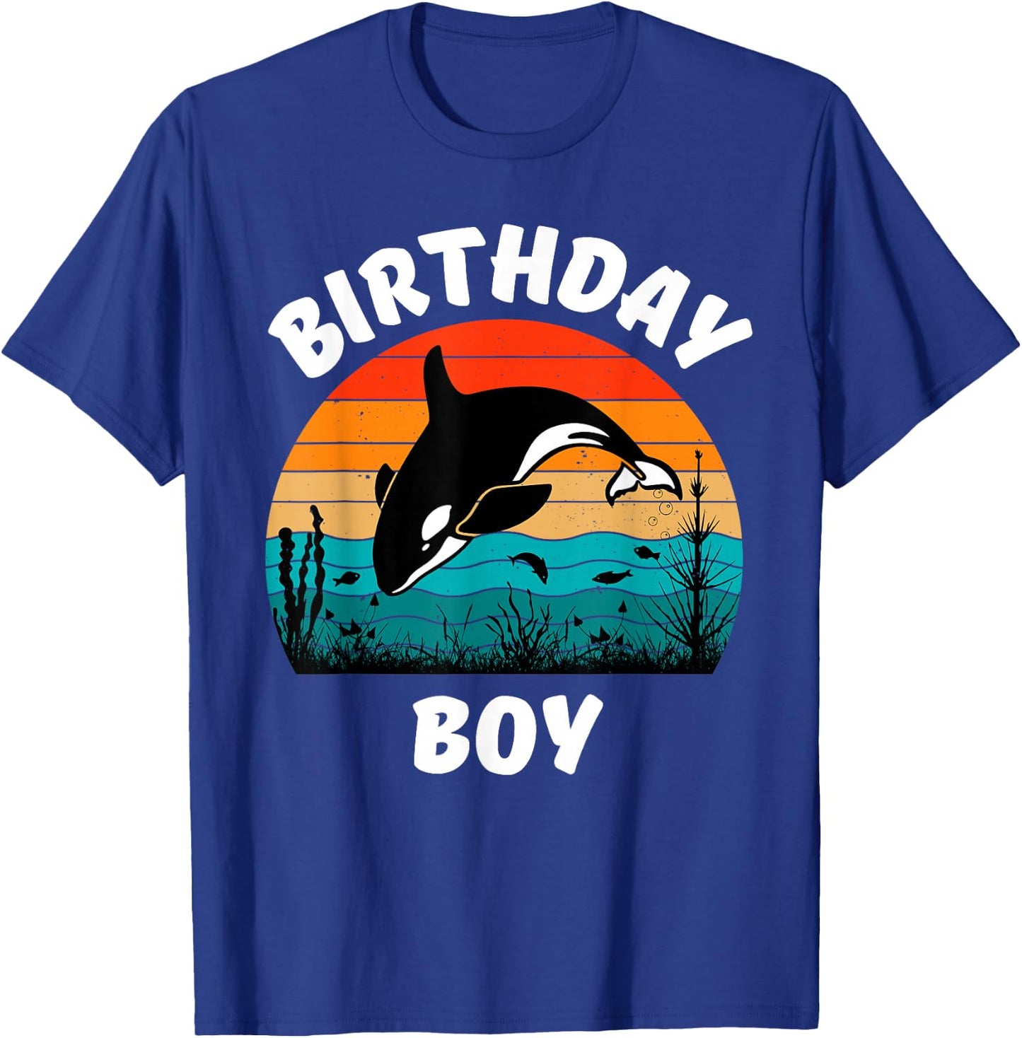 Cool Orca Whale Birthday Boy Teenage Brother Gift T-Shirt - T-Shirt | Royal