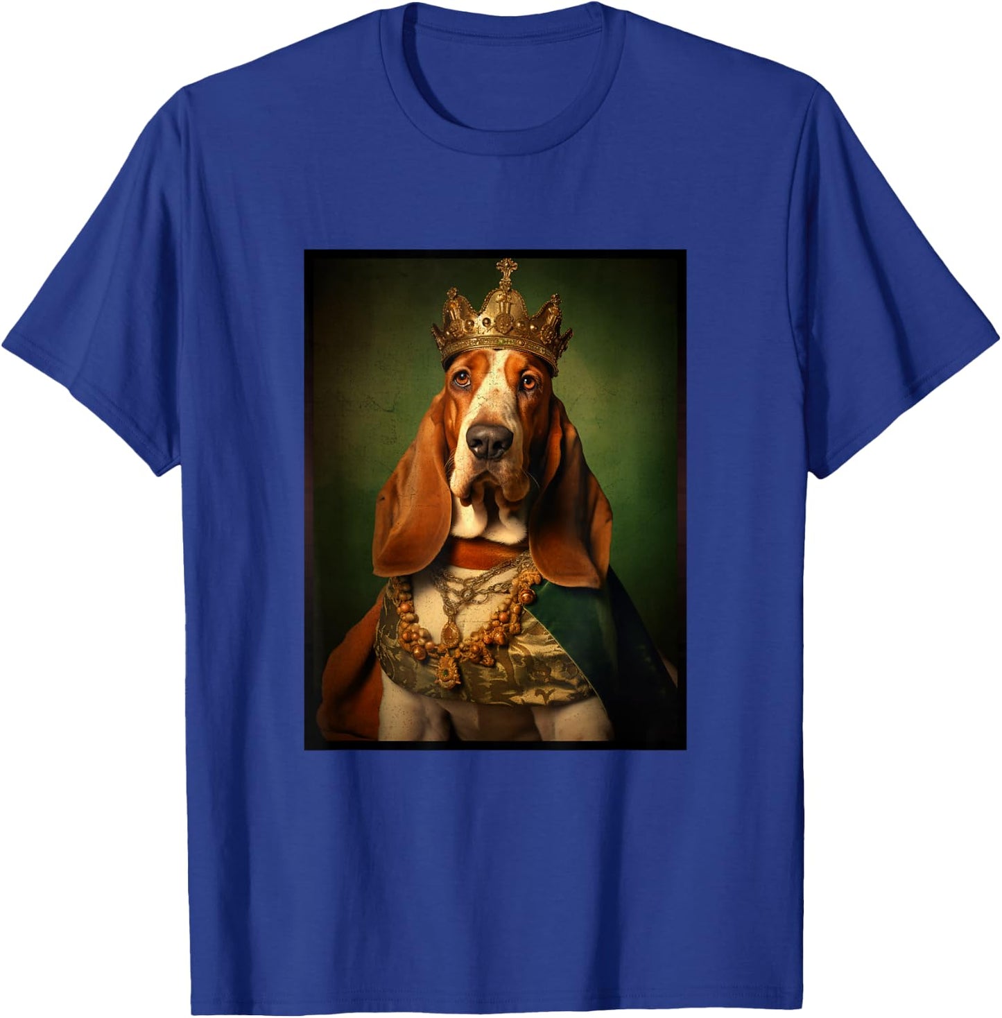 Basset Hound Dog Portrait Renaissance Funny Pet Mom Dad T-Shirt - T-Shirt | Royal