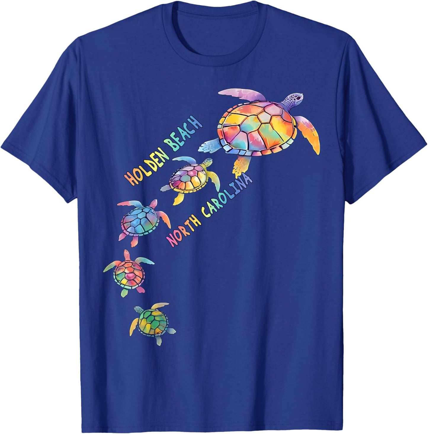 Holden Beach North Carolina Sea Turtle Lover Vacation T-Shirt - T-Shirt | Royal
