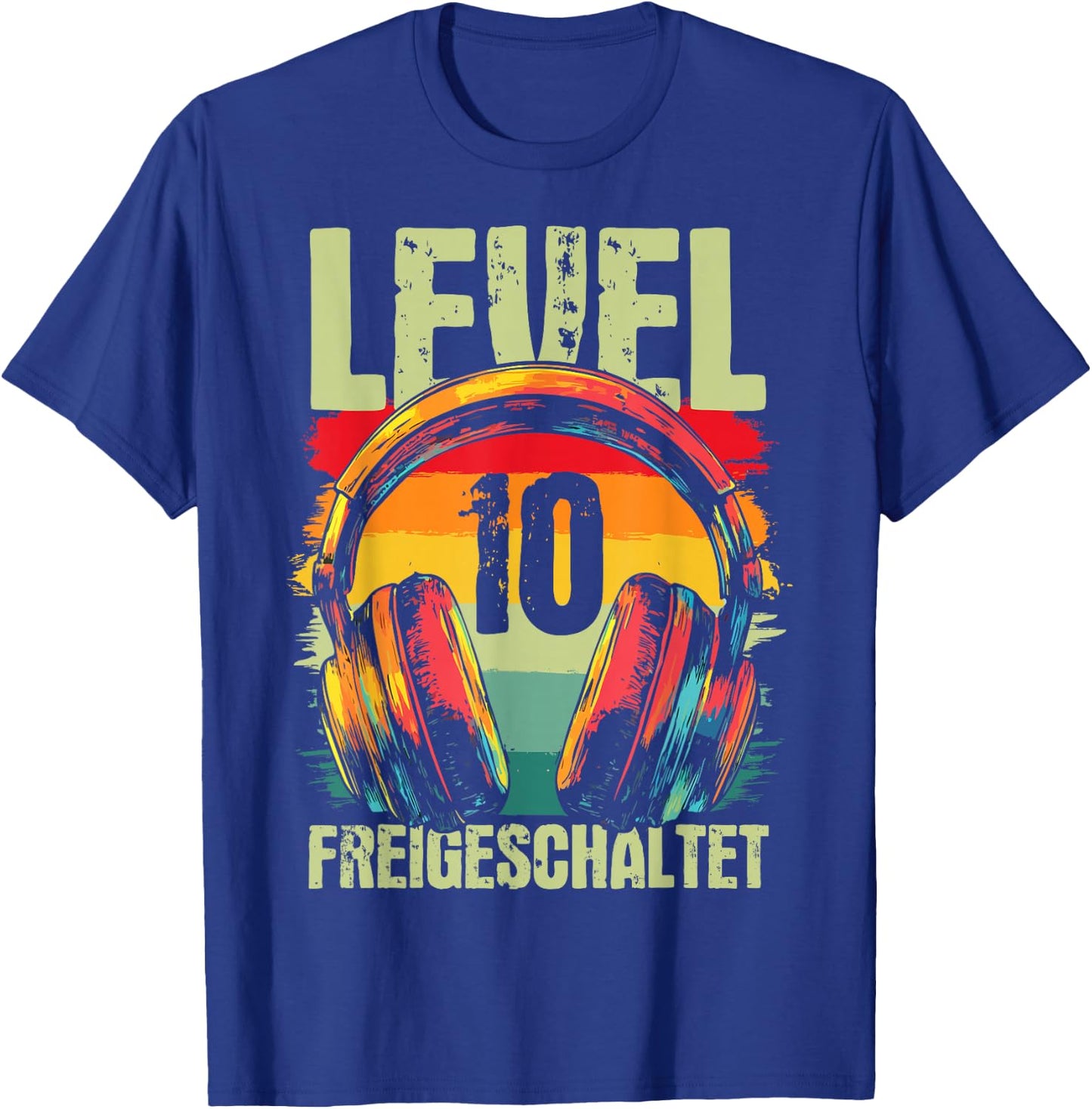 10th Birthday Boys Video Gamer Level 10 Unlocked Boys T-Shirt - T-Shirt | Royal