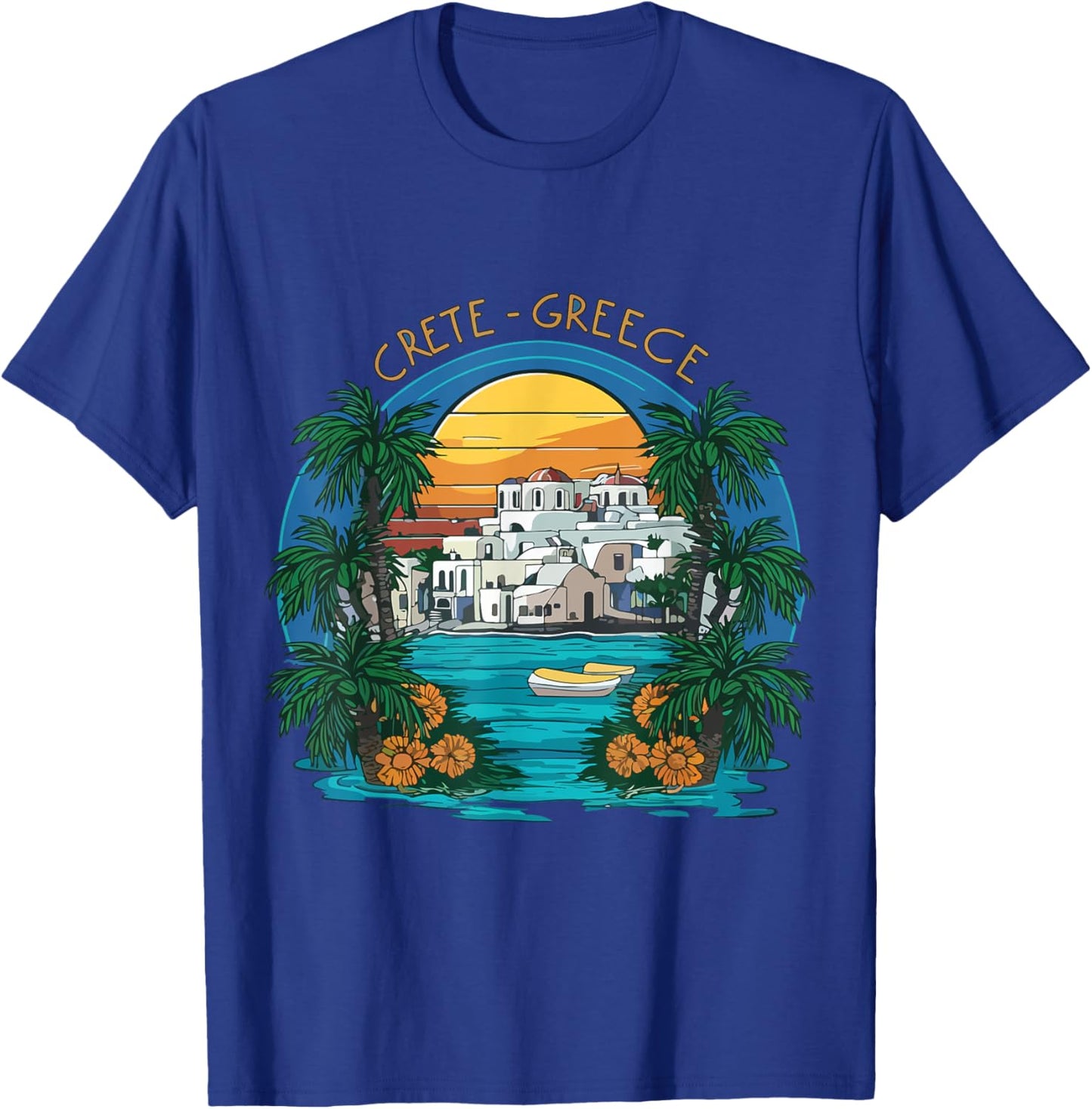 Crete Summer Greece Souvenir Greek Island Vacation Men Women T-Shirt - T-Shirt | Royal